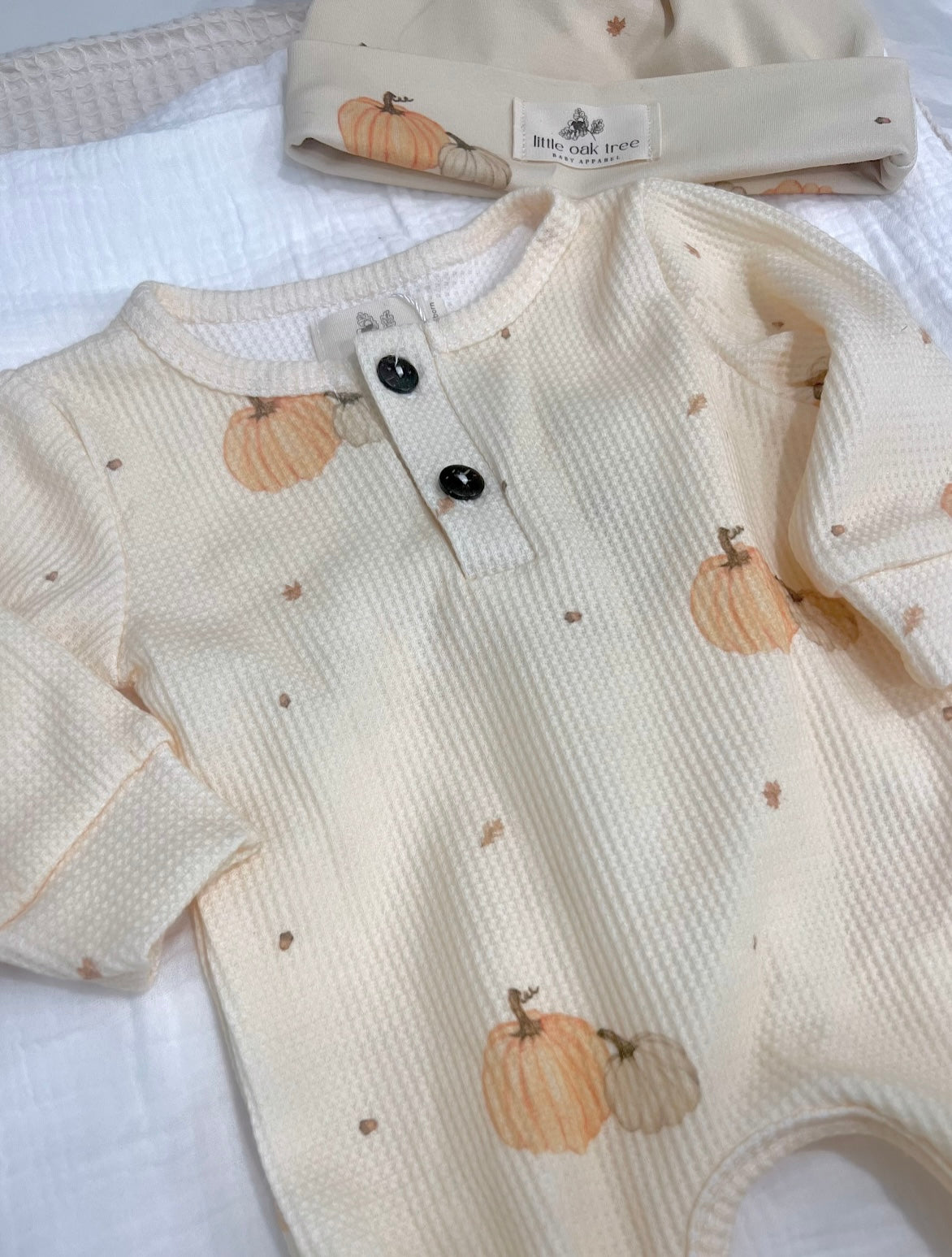 Pumpkin Patch Waffle Knit Sleeper