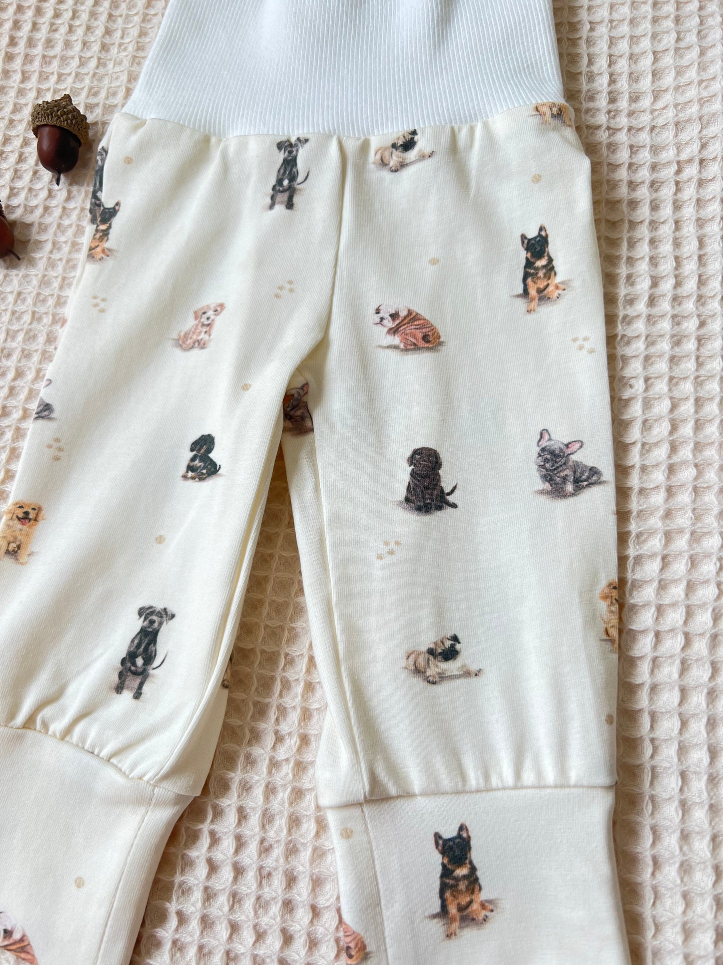 Puppy Print Cotton Pants
