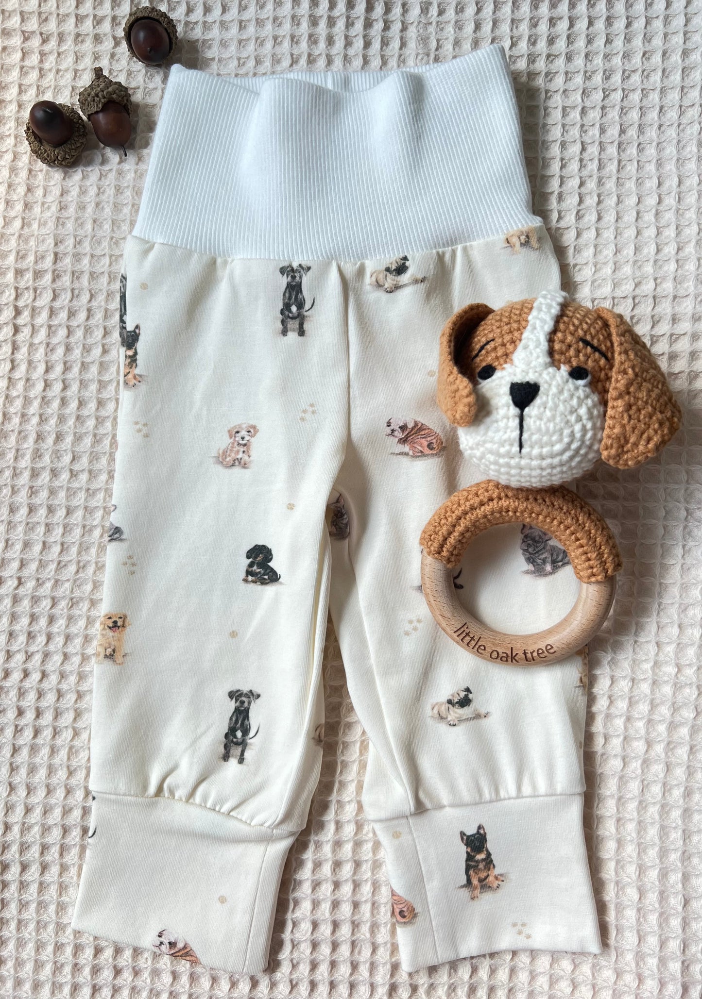 Puppy Print Cotton Pants