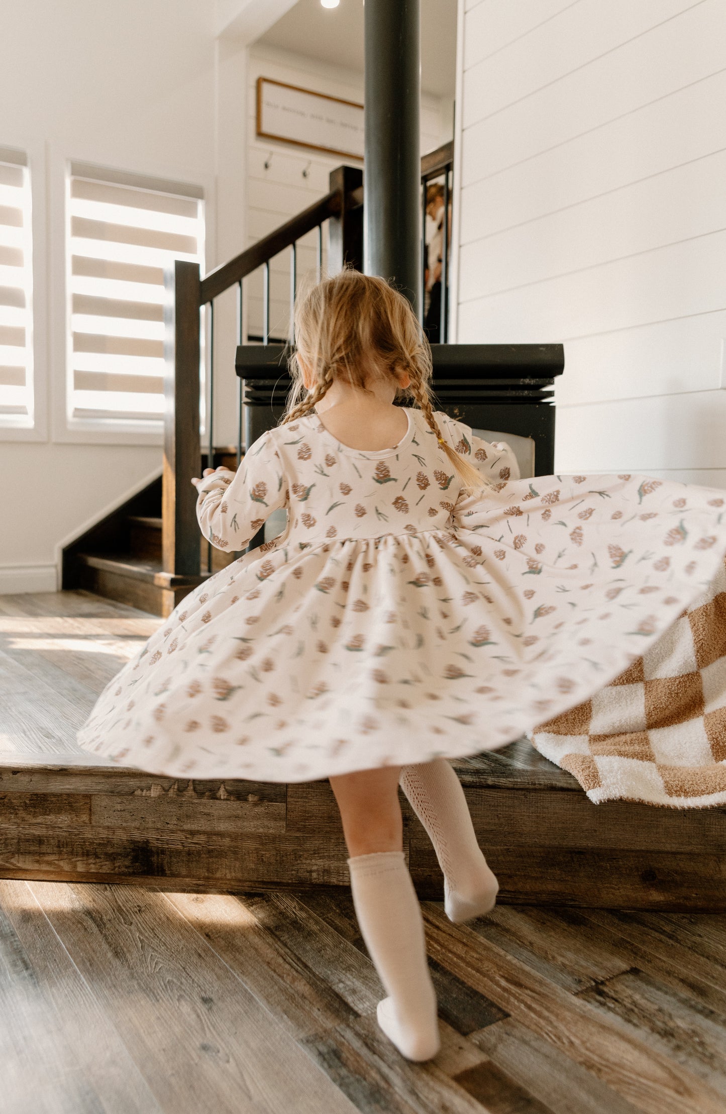 Twirl Dress in Woodland Pines