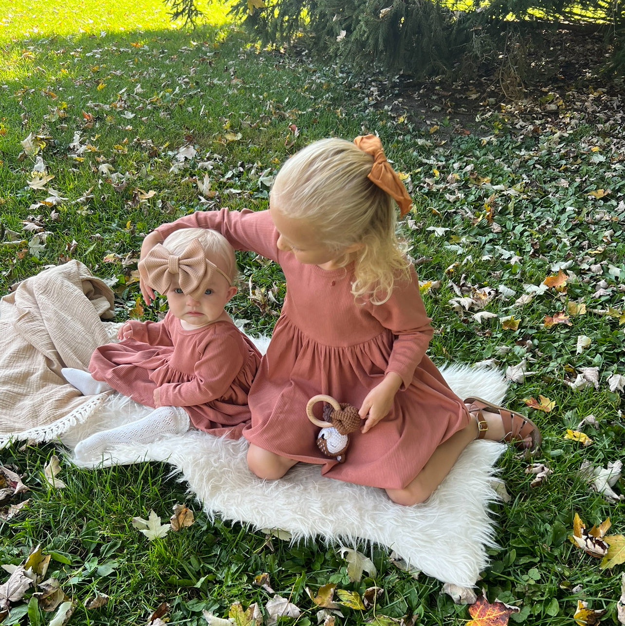 Ribbed Dress: Dusty Rose