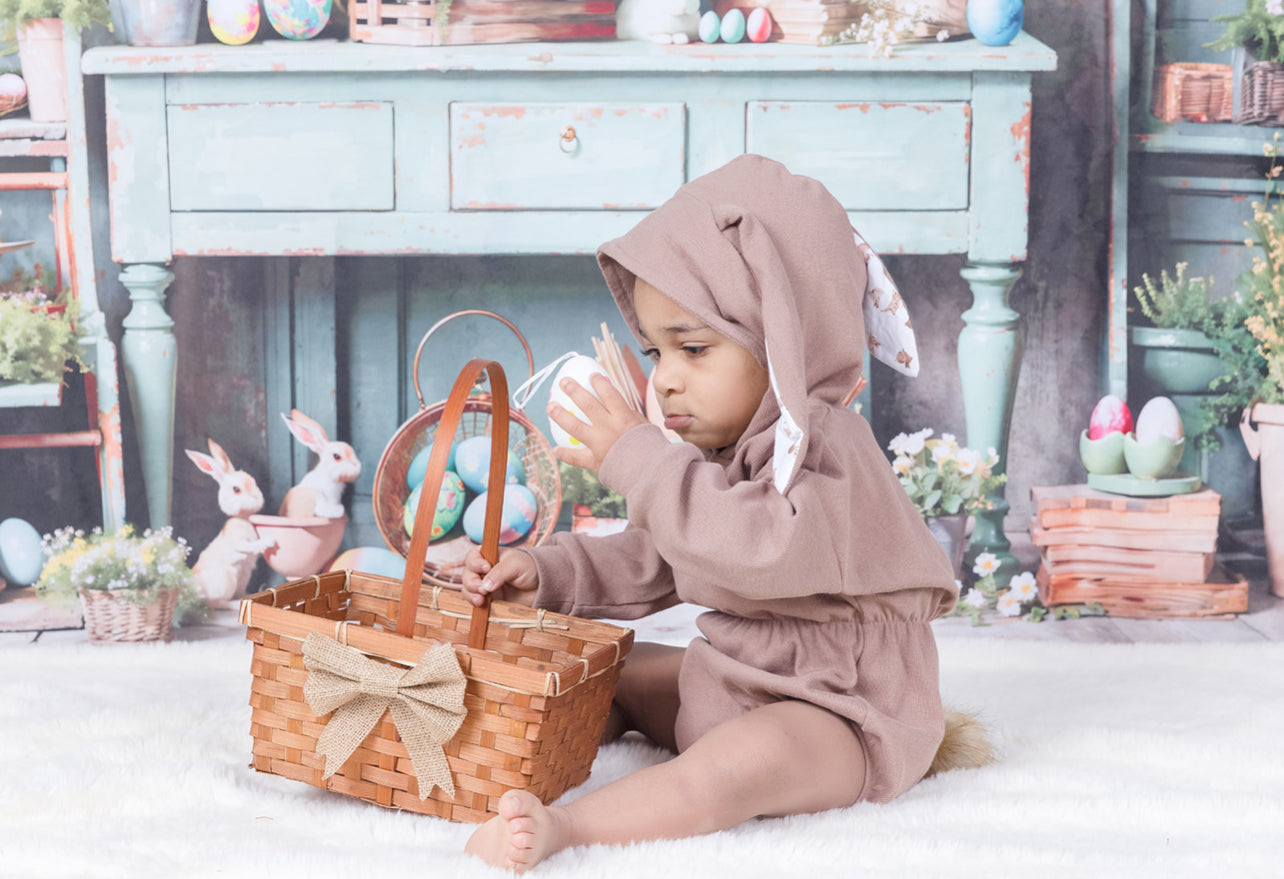 Bunny Romper-Chocolate