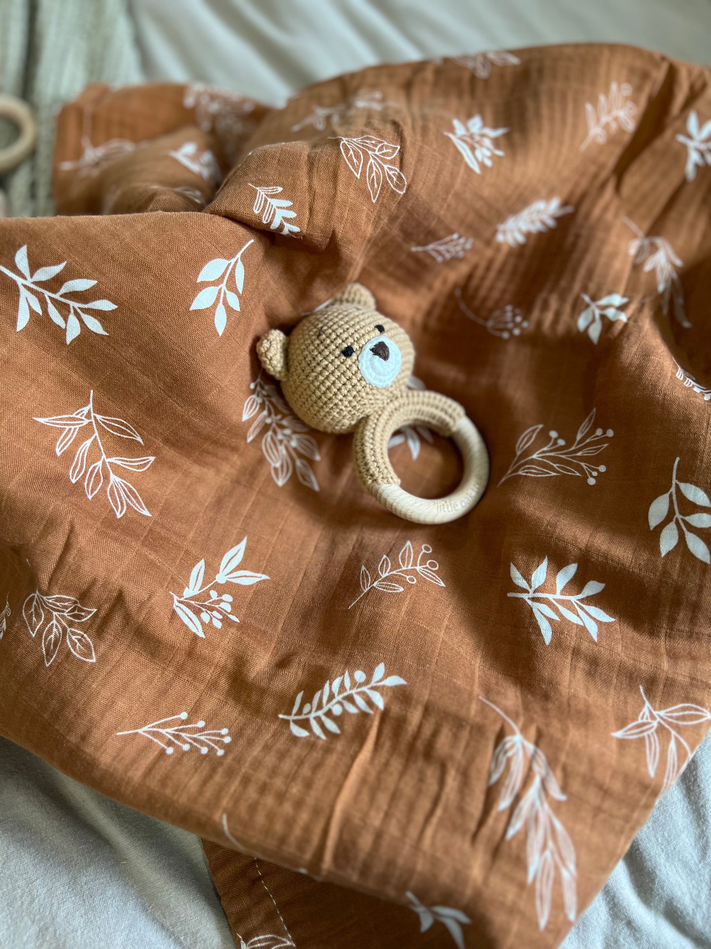 Waffle Blanket-Copper Blossom