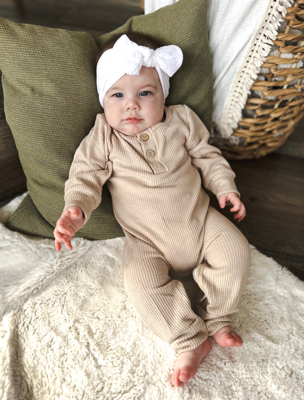 Waffle One Piece-Khaki