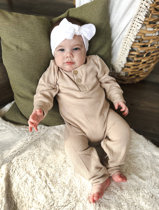 Waffle One Piece-Khaki