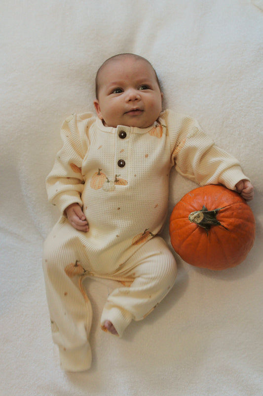 Pumpkin Patch Waffle Knit Sleeper