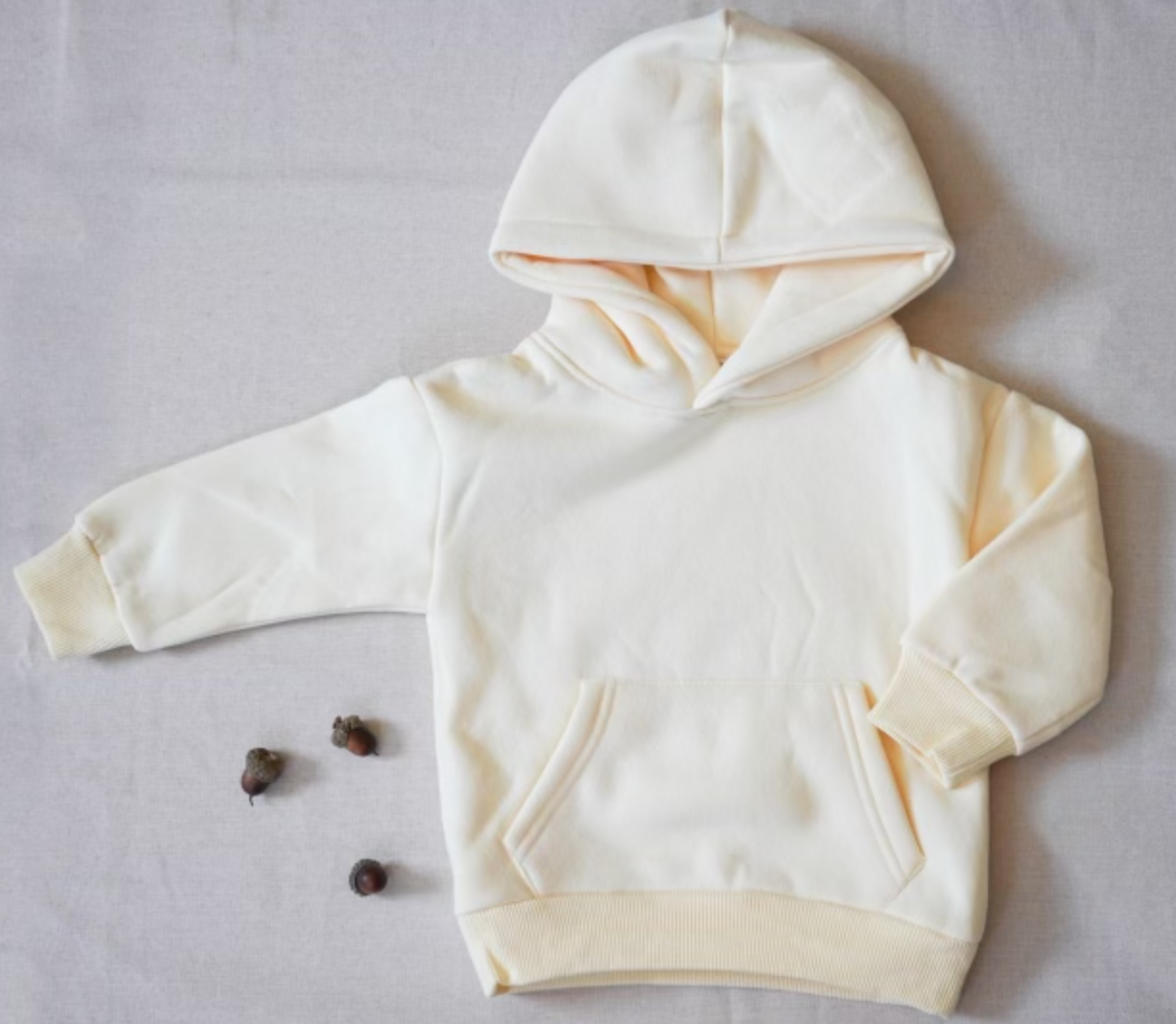 Hooded Sweatshirt-Ivory