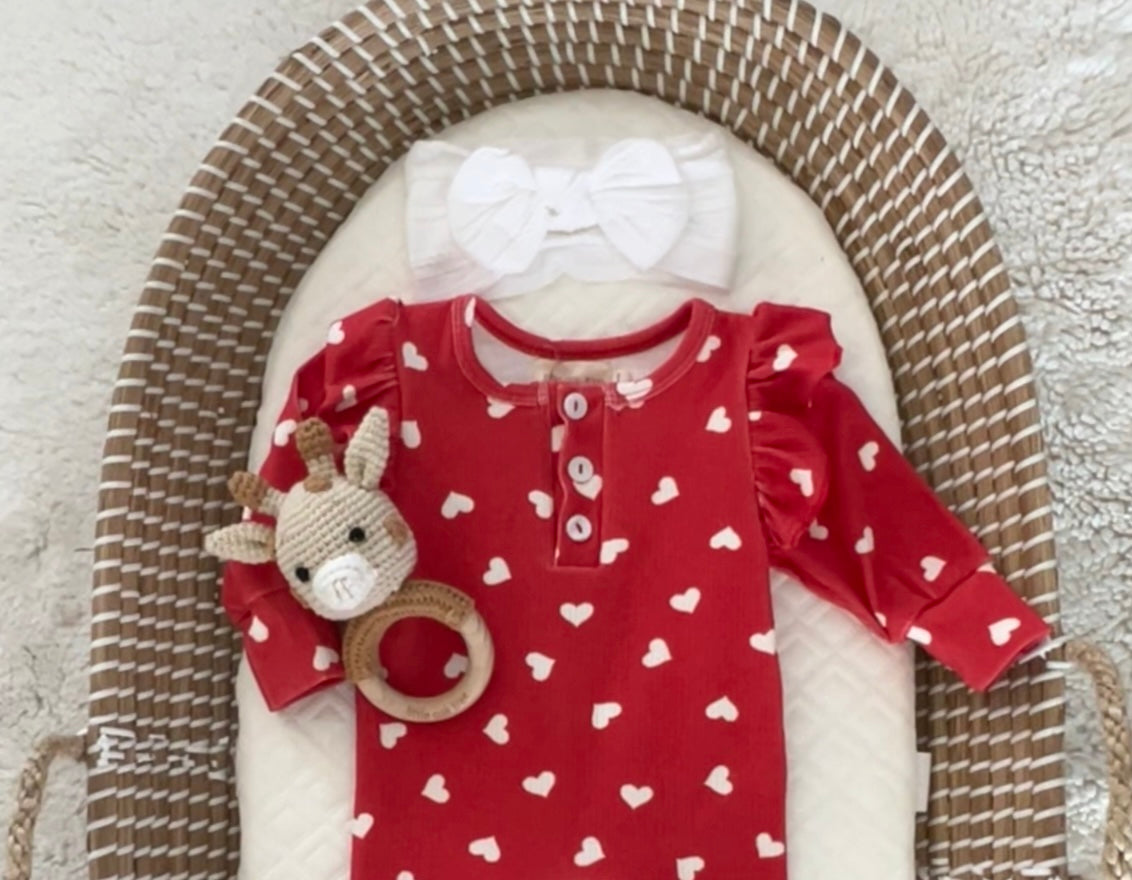 Ribbed Heart One Piece