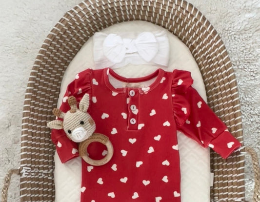 Ribbed Heart One Piece