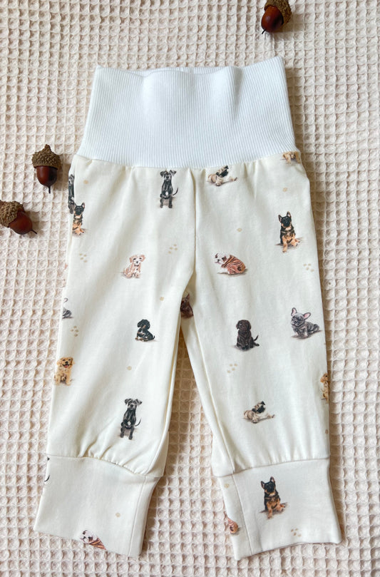 Puppy Print Cotton Pants