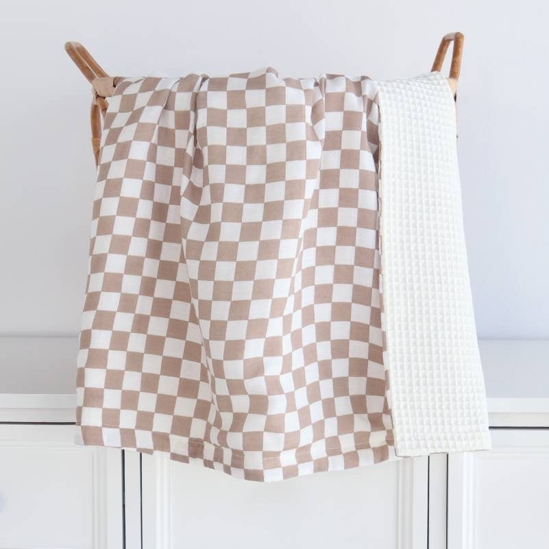 Waffle Blanket-Light Pink