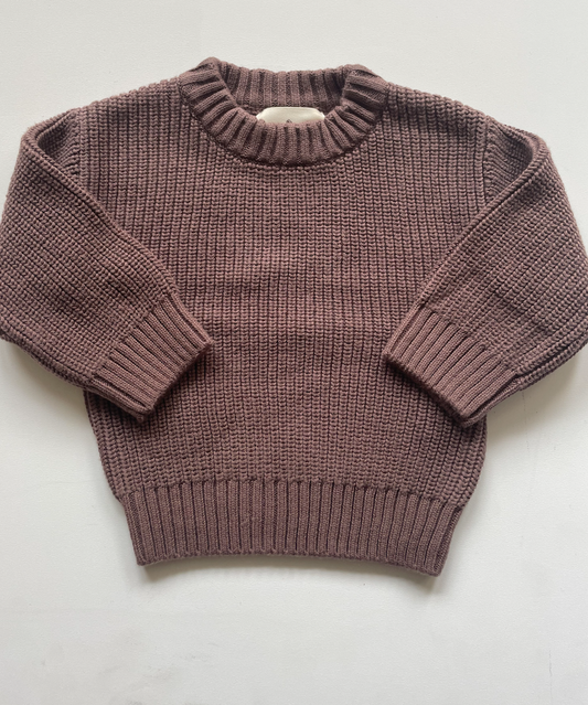 Deep Mauve Knit Sweater