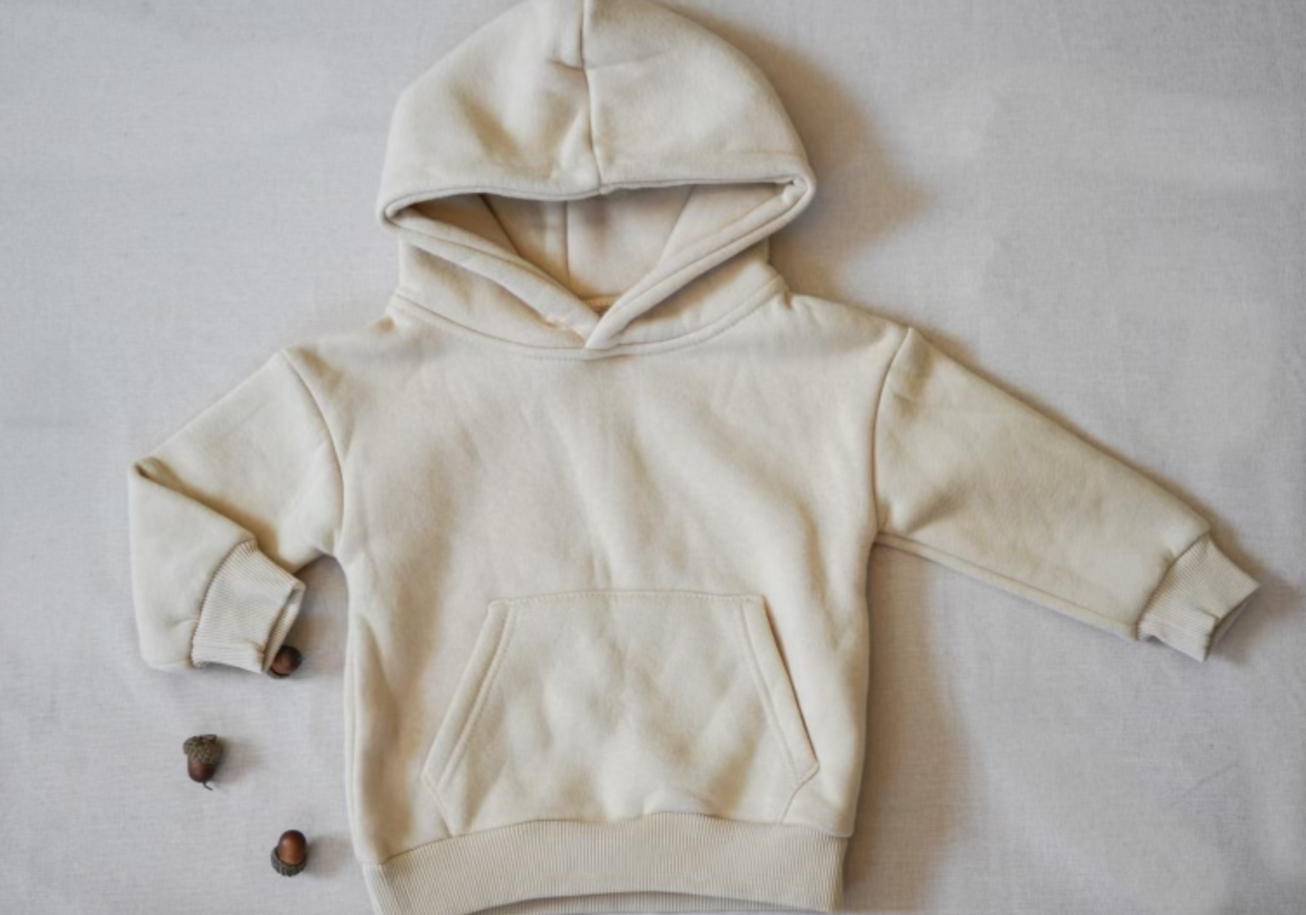 Hooded Sweatshirt-Beige